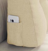 VidaXL Rugkussen Crème 80 x 24 x 50 cm Stof