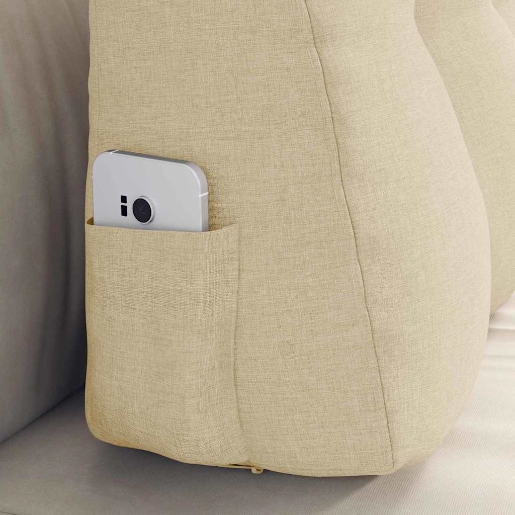 VidaXL Rugkussen Crème 80 x 24 x 50 cm Stof