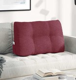 VidaXL Rugkussen Wijnrood 80 x 24 x 50 cm Stof