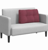 VidaXL Rugkussen Wijnrood 80 x 24 x 50 cm Stof