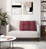 VidaXL Rugkussen Wijnrood 80 x 24 x 50 cm Stof