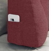 VidaXL Rugkussen Wijnrood 80 x 24 x 50 cm Stof