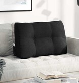 VidaXL Rugkussen Zwart 80 x 24 x 50 cm Stof