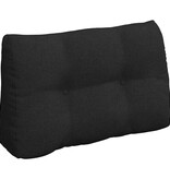 VidaXL Rugkussen Zwart 80 x 24 x 50 cm Stof