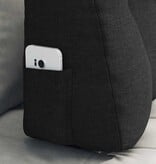 VidaXL Rugkussen Zwart 80 x 24 x 50 cm Stof