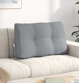 VidaXL Rugkussen Lichtgrijs 80 x 24 x 50 cm Stof