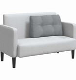 VidaXL Rugkussen Lichtgrijs 80 x 24 x 50 cm Stof