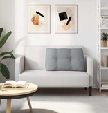 VidaXL Rugkussen Lichtgrijs 80 x 24 x 50 cm Stof