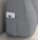 VidaXL Rugkussen Lichtgrijs 80 x 24 x 50 cm Stof