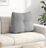 VidaXL Rugkussen Wolkengrijs 60 x 24 x 50 cm Stof