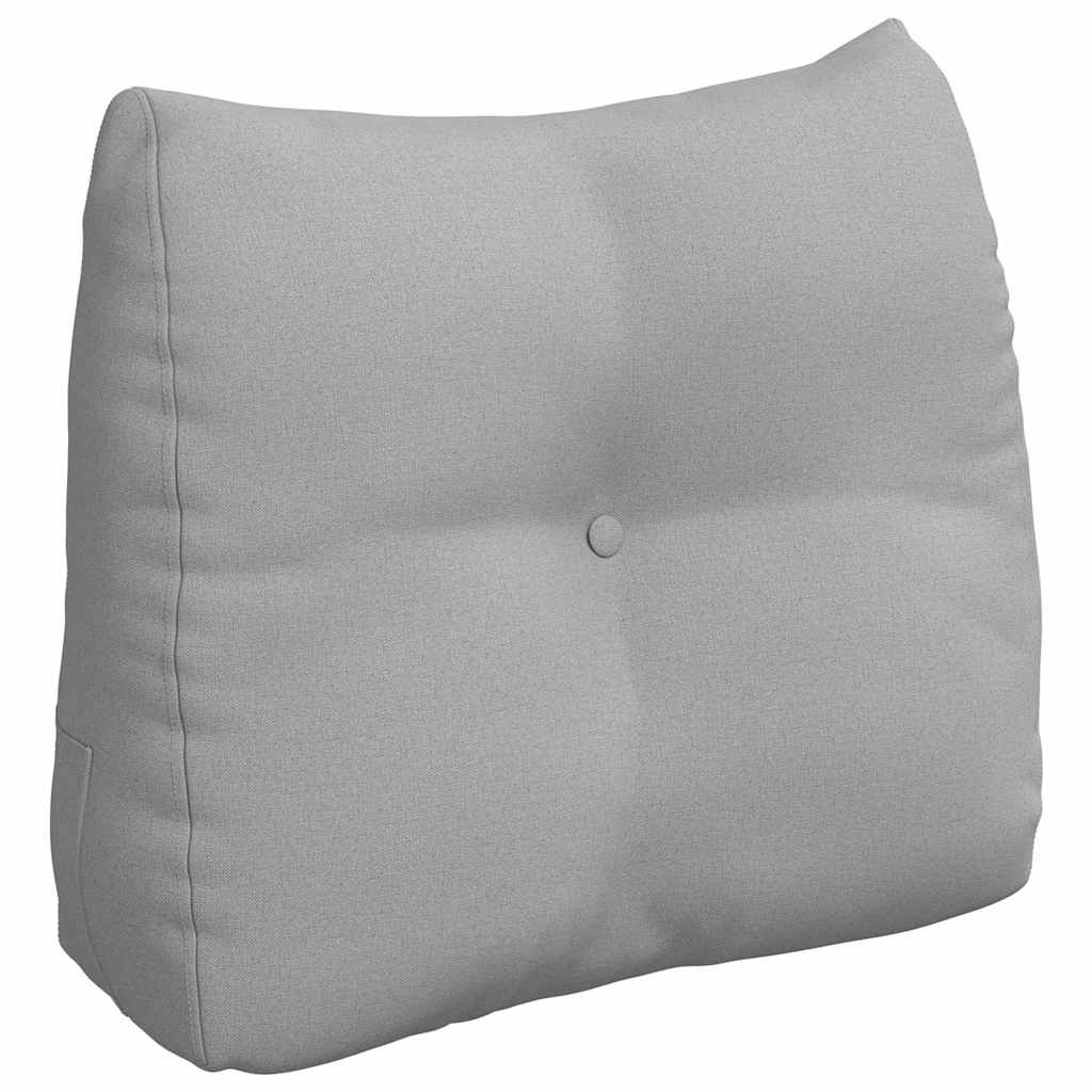 VidaXL Rugkussen Wolkengrijs 60 x 24 x 50 cm Stof