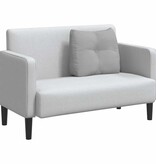 VidaXL Rugkussen Wolkengrijs 60 x 24 x 50 cm Stof