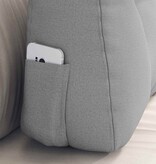 VidaXL Rugkussen Wolkengrijs 60 x 24 x 50 cm Stof