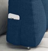 VidaXL Rugkussen Blauw 60 x 24 x 50 cm Stof