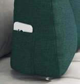 VidaXL Rugkussen Donkergroen 60 x 24 x 50 cm Stof