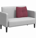 VidaXL Rugkussen Wijnrood 60 x 24 x 50 cm Stof