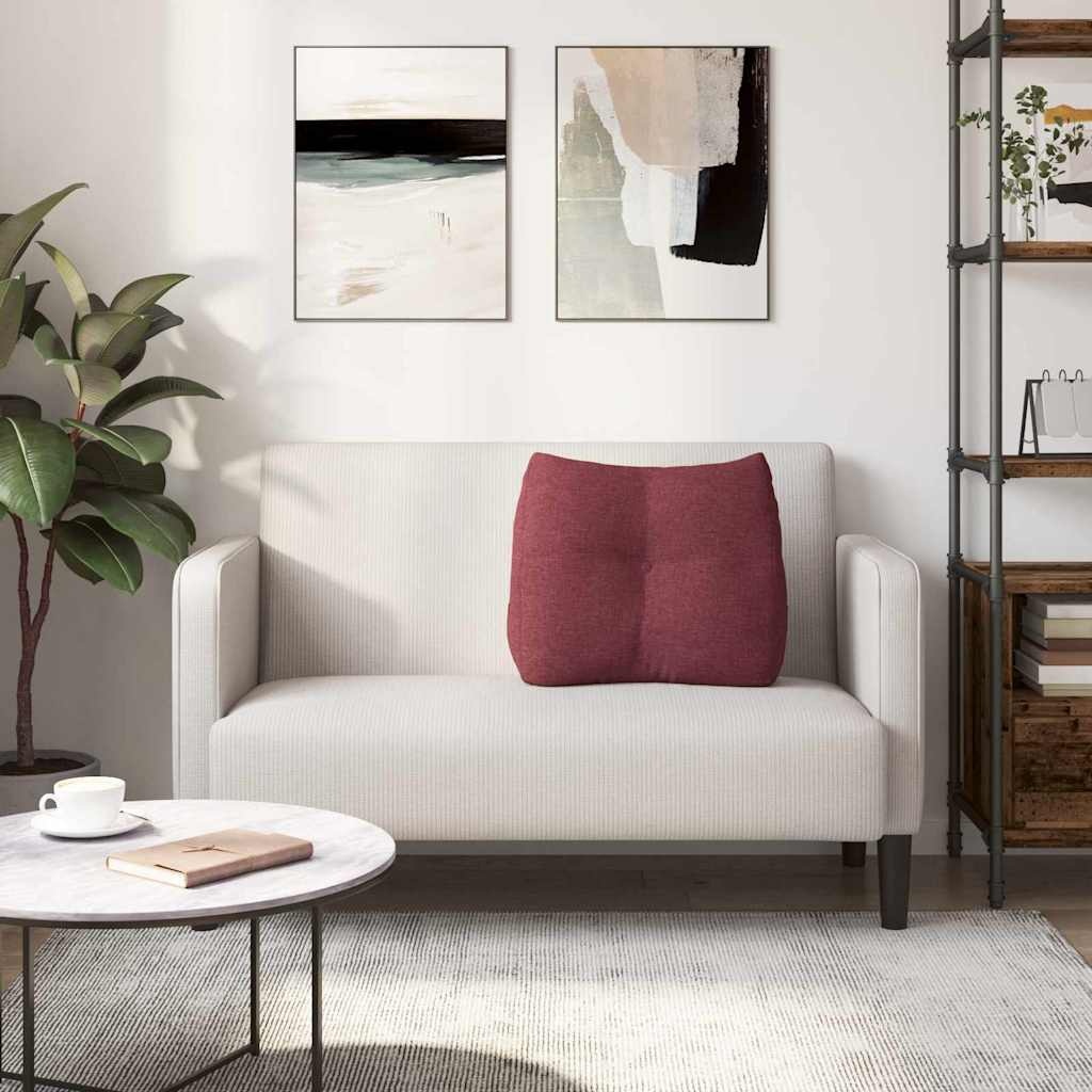 VidaXL Rugkussen Wijnrood 60 x 24 x 50 cm Stof