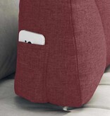 VidaXL Rugkussen Wijnrood 60 x 24 x 50 cm Stof