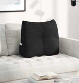 VidaXL Rugkussen Zwart 60 x 24 x 50 cm Stof