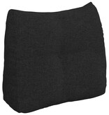 VidaXL Rugkussen Zwart 60 x 24 x 50 cm Stof