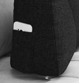 VidaXL Rugkussen Zwart 60 x 24 x 50 cm Stof