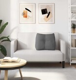 VidaXL Rugkussen Donkergrijs 60 x 24 x 50 cm Stof