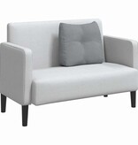 VidaXL Rugkussen Lichtgrijs 60 x 24 x 50 cm Stof