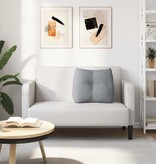 VidaXL Rugkussen Lichtgrijs 60 x 24 x 50 cm Stof