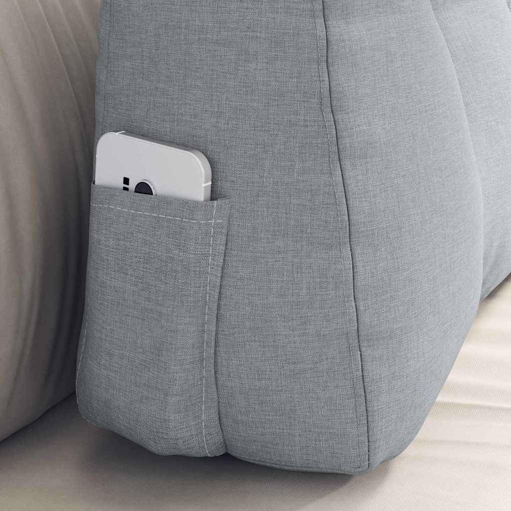 VidaXL Rugkussen Lichtgrijs 60 x 24 x 50 cm Stof