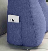 VidaXL Rugkussen Jeans Blauw 45 x 24 x 50 cm Stof