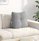 VidaXL Rugkussen Wolkengrijs 45 x 24 x 50 cm Stof