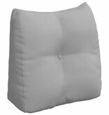 VidaXL Rugkussen Wolkengrijs 45 x 24 x 50 cm Stof