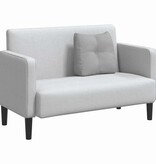 VidaXL Rugkussen Wolkengrijs 45 x 24 x 50 cm Stof