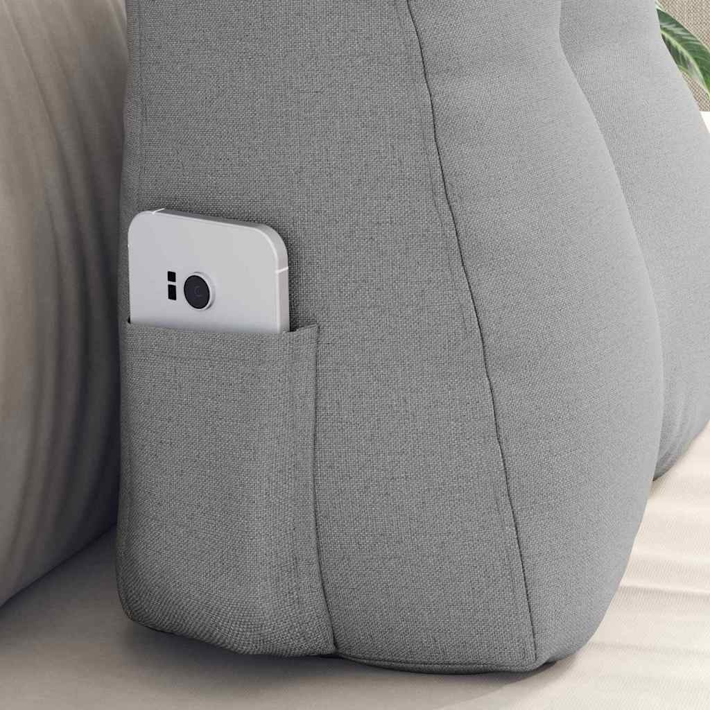 VidaXL Rugkussen Wolkengrijs 45 x 24 x 50 cm Stof