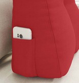 VidaXL Rugkussen Rood 45 x 24 x 50 cm Stof