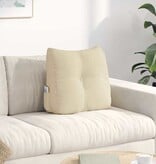 VidaXL Rugkussen Crème 45 x 24 x 50 cm Stof