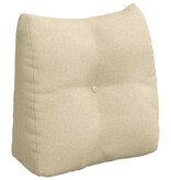 VidaXL Rugkussen Crème 45 x 24 x 50 cm Stof