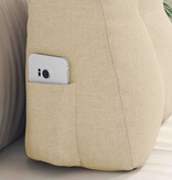 VidaXL Rugkussen Crème 45 x 24 x 50 cm Stof