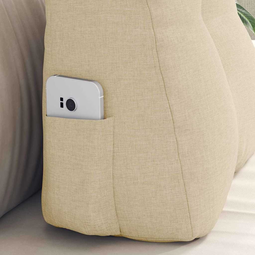 VidaXL Rugkussen Crème 45 x 24 x 50 cm Stof