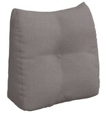 VidaXL Rugkussen Taupe 45 x 24 x 50 cm Stof