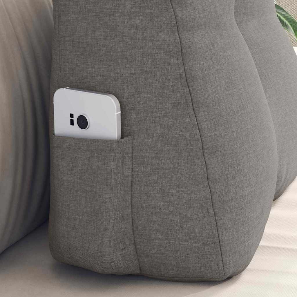 VidaXL Rugkussen Taupe 45 x 24 x 50 cm Stof