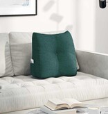 VidaXL Rugkussen Donkergroen 45 x 24 x 50 cm Stof