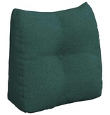 VidaXL Rugkussen Donkergroen 45 x 24 x 50 cm Stof