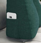 VidaXL Rugkussen Donkergroen 45 x 24 x 50 cm Stof