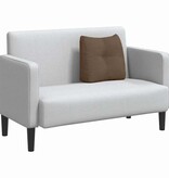 VidaXL Rugkussen Bruin 45 x 24 x 50 cm Stof