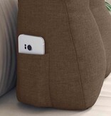 VidaXL Rugkussen Bruin 45 x 24 x 50 cm Stof