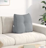 VidaXL Rugkussen Lichtgrijs 45 x 24 x 50 cm Stof