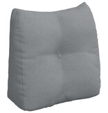 VidaXL Rugkussen Lichtgrijs 45 x 24 x 50 cm Stof