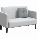 VidaXL Rugkussen Lichtgrijs 45 x 24 x 50 cm Stof