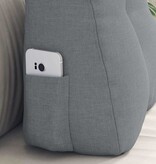 VidaXL Rugkussen Lichtgrijs 45 x 24 x 50 cm Stof